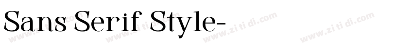 Sans Serif Style字体转换